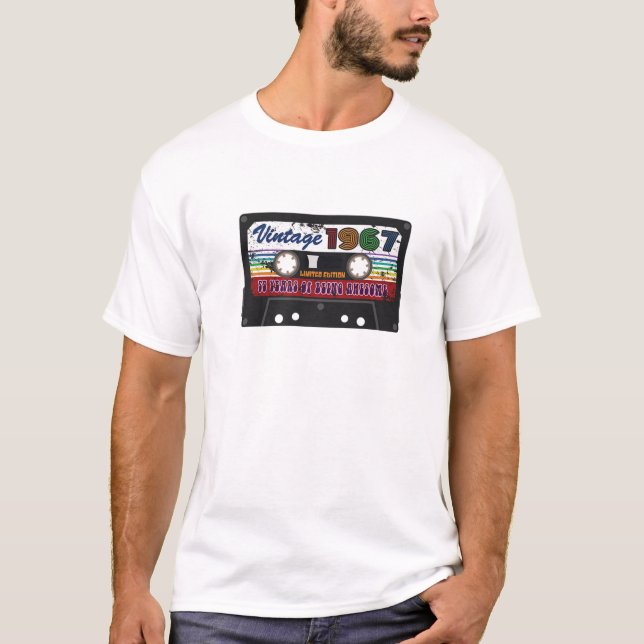 Camiseta 55.ª Cinta De Cassette Hombres De 1967 (Anverso)