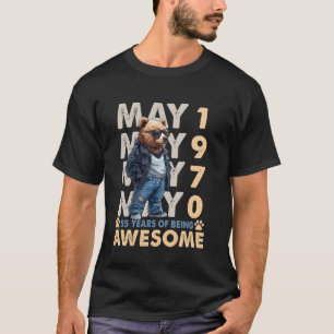Camiseta 55.ª leyenda del oso de cumpleaños mayo de 1970 55