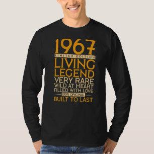 Camiseta 55.ª leyenda vital de cumpleaños 1967