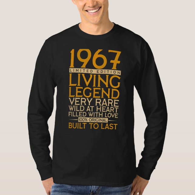 Camiseta 55.ª leyenda vital de cumpleaños 1967 (Anverso)