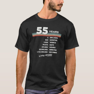 Camiseta 55.ª Vintage de cumpleaños Retro de 55 años 660 me