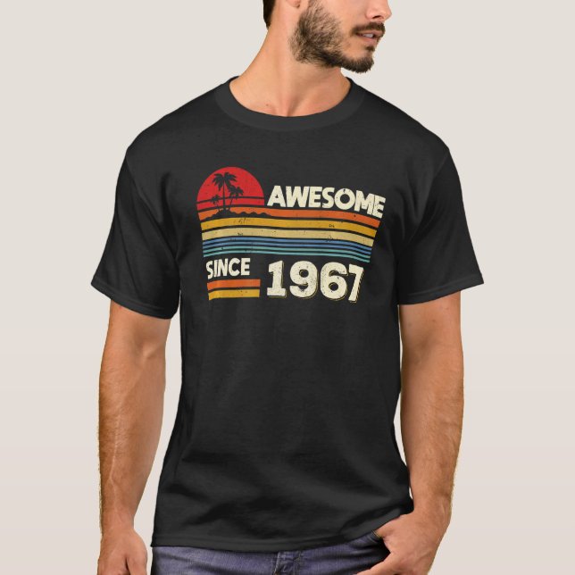 Camiseta 55.º cumpleaños increíble desde 1967 (Anverso)