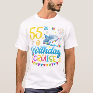 Camiseta 55.º Fiesta en crucero de cumpleaños