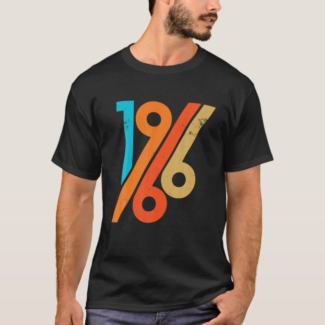 Camiseta 55.º Nacimiento Estilo Retro 60 1966 (Anverso)