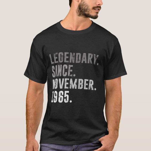 Camiseta 55.º Regalo De Cumpleaños Legendario Desde Noviemb (Anverso)