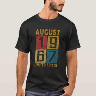 Camiseta 55 Agosto De 1967 Nacido En 1967 55 Años