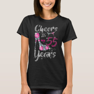 Camiseta 55 Alegres de cumpleaños a 55 años de edad vitivin