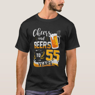 Camiseta 55 Alegres Y Cervezas A 55 Años Nacidos