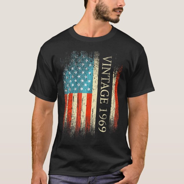 Camiseta 55 Aniversario 1969 Bandera De Los Ee.Uu. (Anverso)