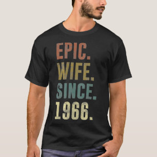 Camiseta 55° Aniversario Boda Esposa Épica Desde 1966