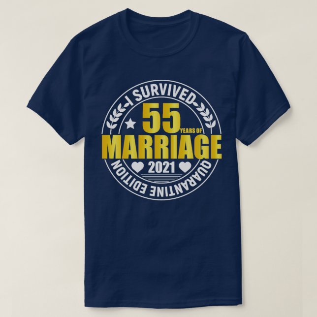 Camiseta 55° Aniversario Boda Regalos 55 Años (Diseño del anverso)