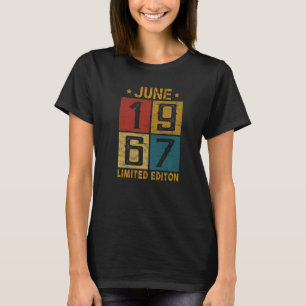 Camiseta 55 Aniversario Junio 1967 Nacido En 1967 55 Años D