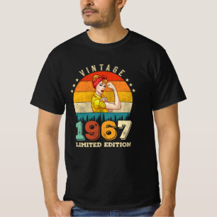 Camiseta 55 años de edad 1967 Vintage Women 55th Birthday G