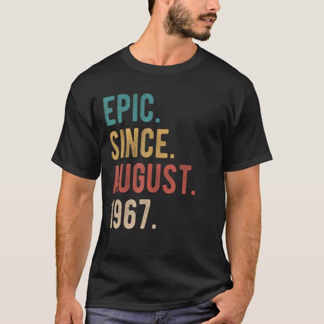 Camiseta 55 años de edad 55º cumpleaños de Epic desde agost (Anverso)