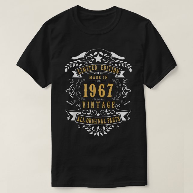 Camiseta 55 años de edad 55 años de edad nacidos en 1967 Ho (Diseño del anverso)