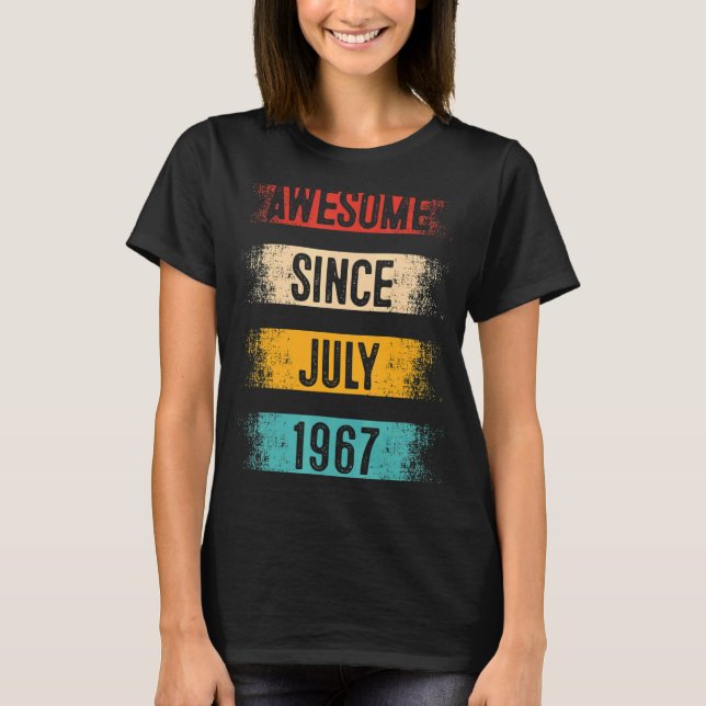 Camiseta 55 años de edad increíble desde julio de 1967 55º  (Anverso)