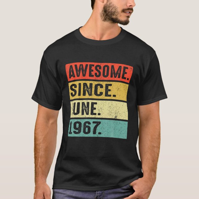 Camiseta 55 Años De Edad Increíble Desde Junio De 1967 55º  (Anverso)