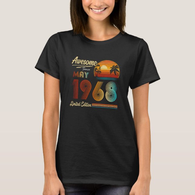 Camiseta 55 años de edad increíble desde mayo de 1968 (Anverso)