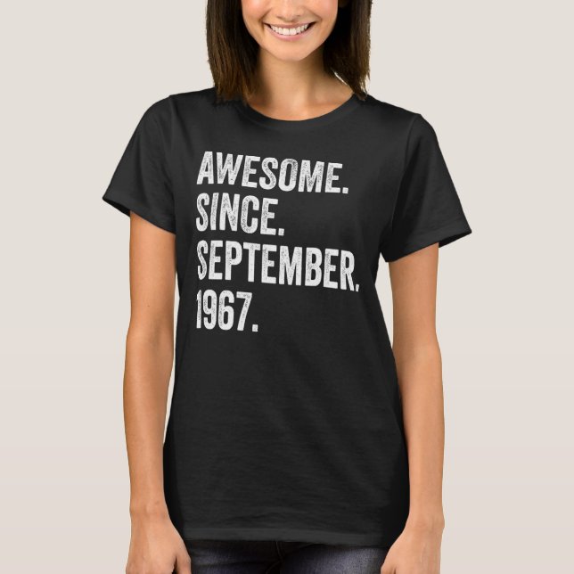 Camiseta 55 años de edad increíble desde septiembre de 1967 (Anverso)