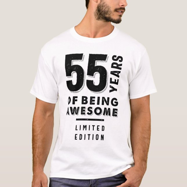 Camiseta 55 Años De Ser Increíble - 55 Años (Anverso)