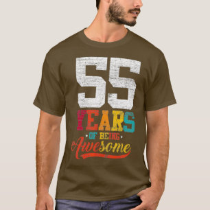 Camiseta 55 Años De Ser Regalos Aterradores De 55 Años