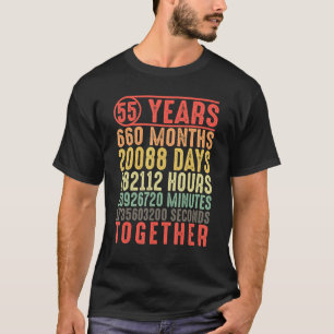Camiseta 55 años juntos: 55 años, padres casados