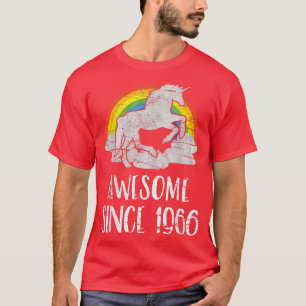Camiseta 55 años, unicornio vintage, Awesome desde 1966