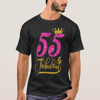 Camiseta 55 años y fabuloso 55 años Reina Cro