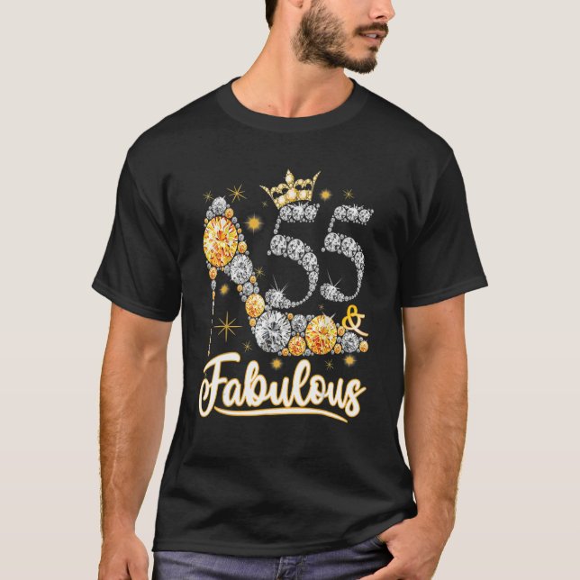 Camiseta 55 años y fabuloso Diamante C de 55 años (Anverso)