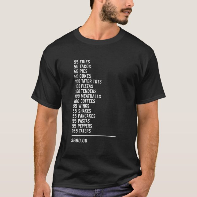 Camiseta 55 hamburguesas 55 fresas (Anverso)