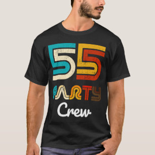 Camiseta 55 tripulaciones Fiestas de 55 años de edad Vintag