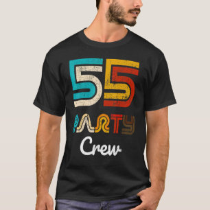 Camiseta 55 tripulaciones Fiestas de 55 años de edad Vintag