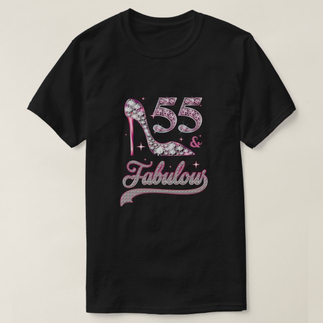 Camiseta 55 Y Fabuloso 55 Años De Edad 1964 55º Cumpleaños  (Diseño del anverso)