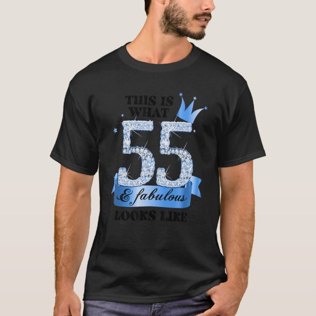 Camiseta 55 y Fabuloso Grupo Fiesta Blanco Azul Candid Phot (Anverso)
