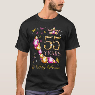 Camiseta 55 Years Of Being Awesome 55 Years Old 55th Birthd