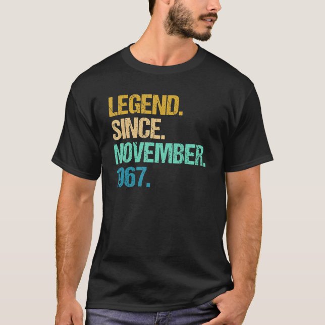 Camiseta 55 Years Old  Awesome Since November 1967 55th Bir (Anverso)