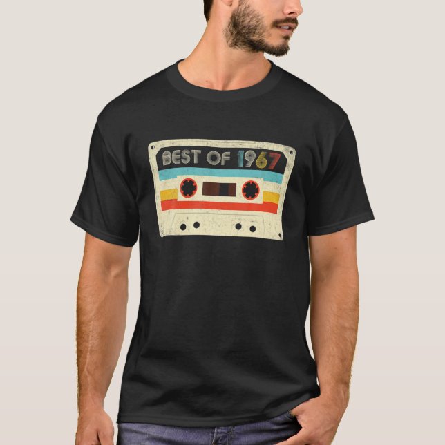 Camiseta 55Th Birthday Gifts Best Of 1967 Cassette Tape Ret (Anverso)
