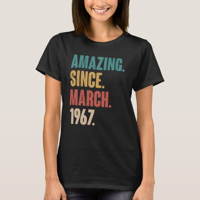 Camiseta 56ª Decoración De Cumpleaños Increíble Desde Marzo (Anverso)