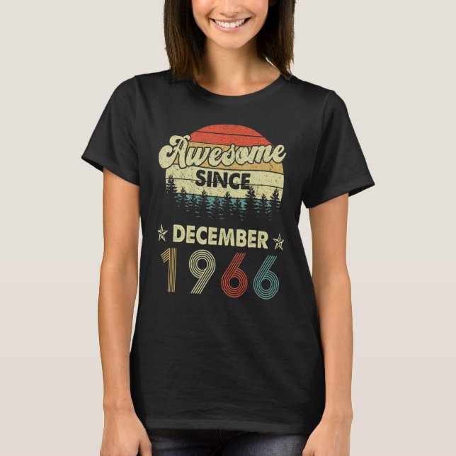 Camiseta 56º cumpleaños increíble desde diciembre de 1966 5 (Anverso)