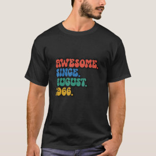 Camiseta 56º cumpleaños maravilloso desde agosto de 1966 58