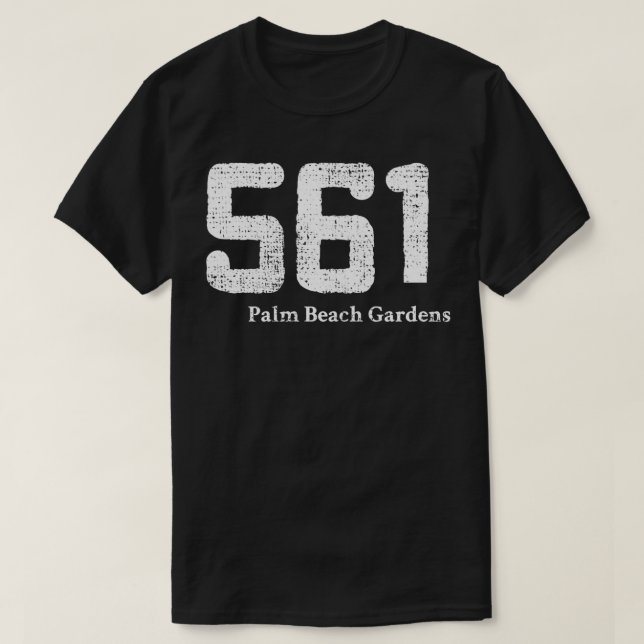 Camiseta 561 Area Code Palm Beach Gardens Florida (Diseño del anverso)