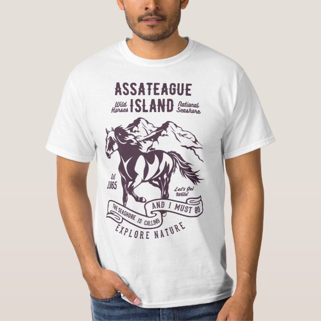 Camiseta 567s8sateague Island National Seashore Wild Horses (Anverso)