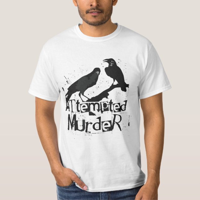 Camiseta 567t8tempted Murder, Crows Colletive Noun, Hallowe (Anverso)