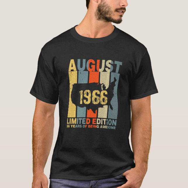 Camiseta 56 Agosto 1966 56 Años De Ser Awesom (Anverso)