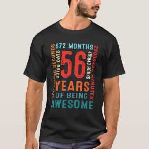 Camiseta 56 Años De Ser Awesom