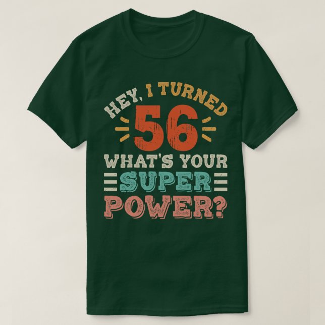 Camiseta 56 cumpleaños (Diseño del anverso)
