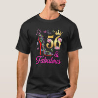 56 & Fabulous 56 Years Old 56th Bday Butterflies H