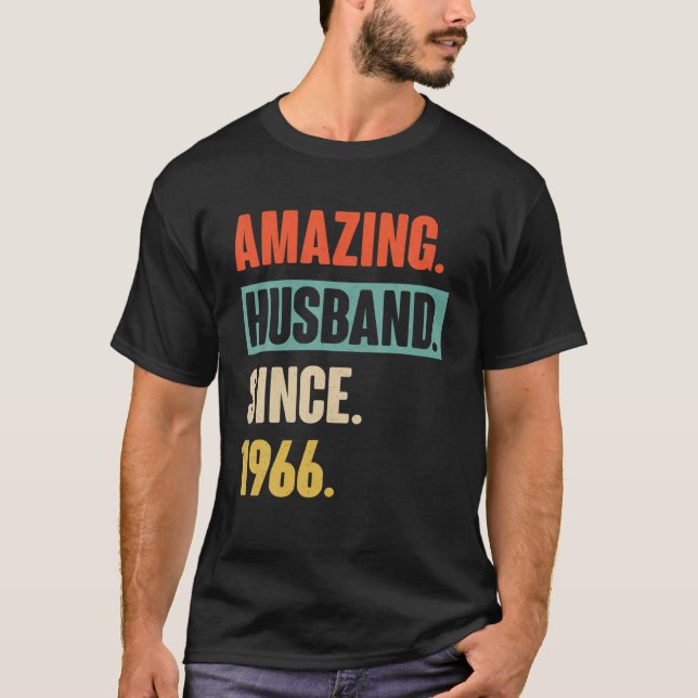 Camiseta 56 Wedding Aniversary Gift Him - Amazing Husband S (Anverso)