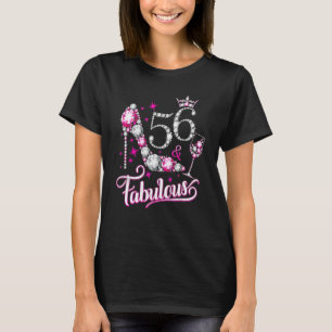 Camiseta 56 Y Fabuloso Feliz 56 cumpleaños Girly Hi