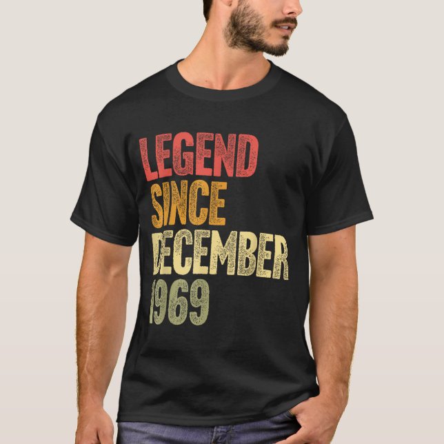Camiseta 56 Year Old Legend Since December 1969 Retro 56th  (Anverso)